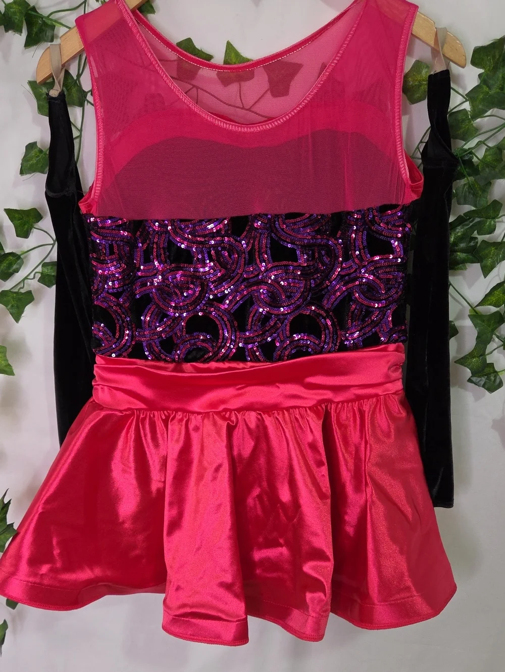 Weissman. Hot Pink and Purple Sequin Dance Costume. Size XLC. Like New